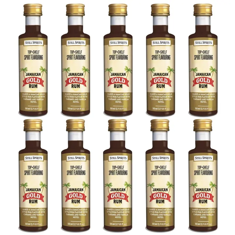 Still Spirits Top Shelf Jamaican Gold Rum Essence – 10-Pack (50 Ml Each) 1