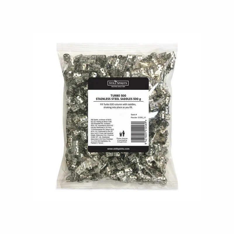 Still Spirits Turbo 500 Replacement Stainless Steel Packing Saddles (500G) 1
