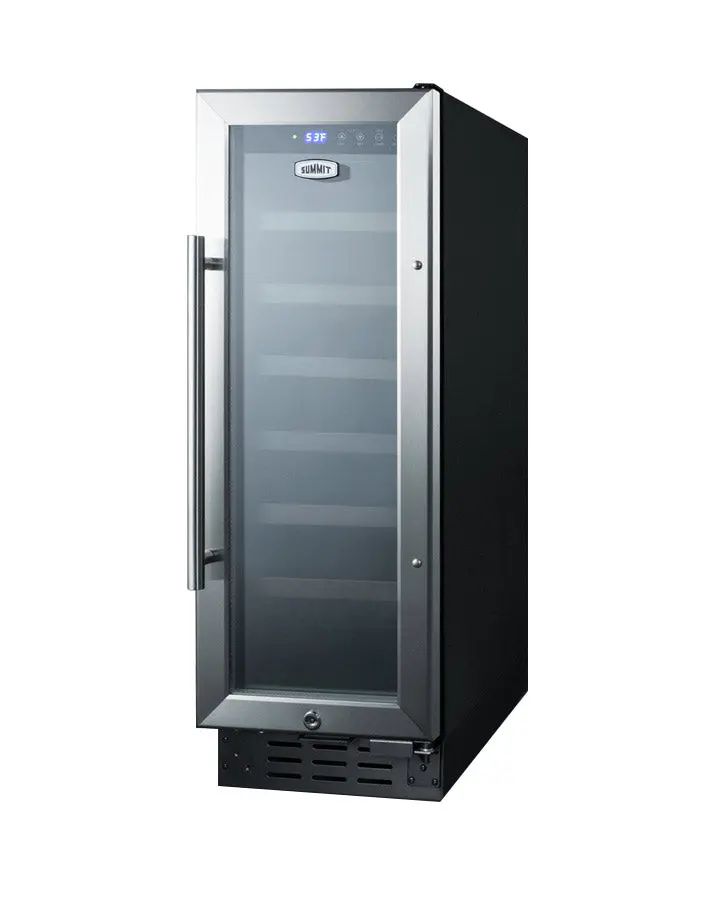 Summit 12" Commercial-Grade Built-In Wine Refrigerator – 21-Bottle Stainless Steel Ada-Compliant Unit 1