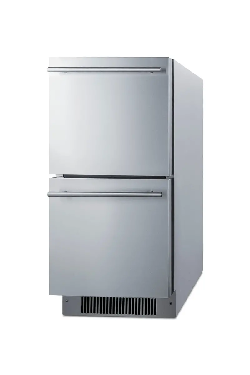 Summit 15" Ada-Compliant Dual-Drawer All-Refrigerator – Built-In Undercounter Cooling System 1