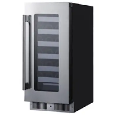 Summit 15" Built-In Wine Cooler – 18-Bottle Single-Zone Right-Hinge Model 1