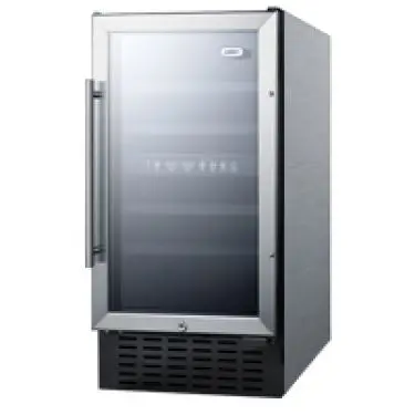 Summit 18" Dual-Zone Stainless Steel Built-In Wine Refrigerator – 28-Bottle Capacity 1