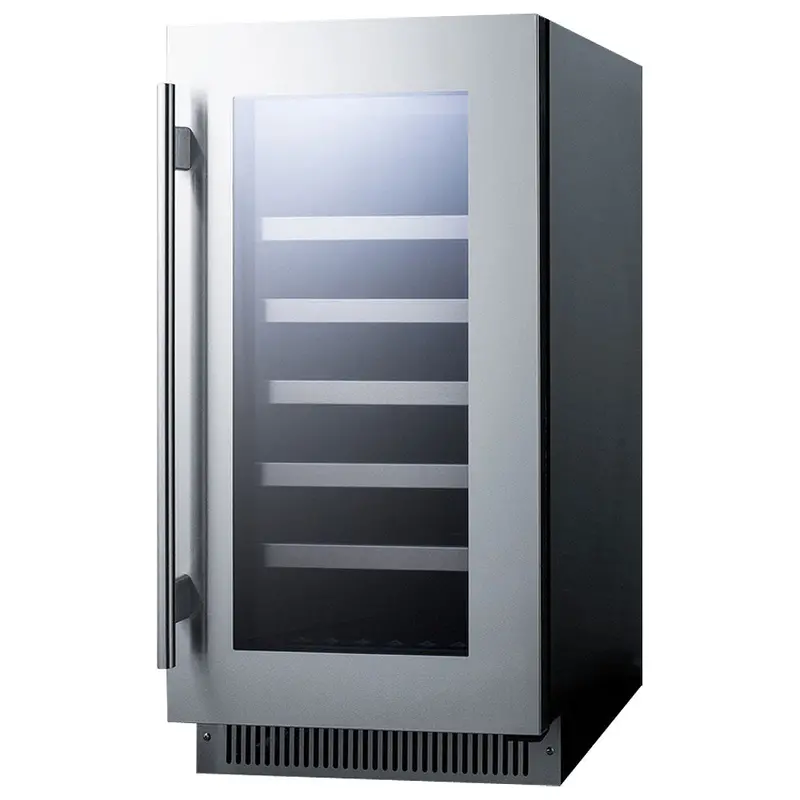 Summit 18-Inch 29-Bottle Single-Zone Compact Wine Cooler – Matte Black 1