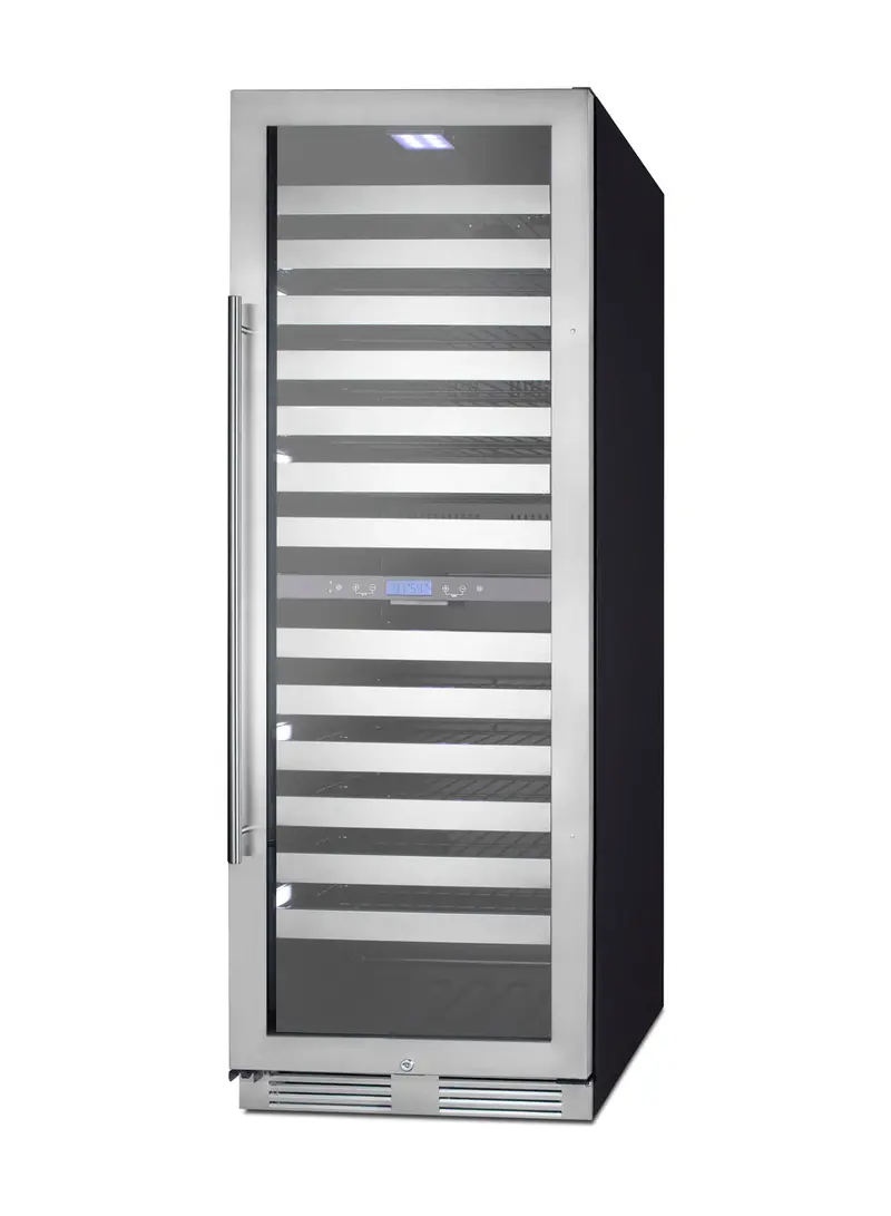 Summit 24" High-Capacity Dual-Zone Built-In Wine Cellar – 163-Bottle Stainless Steel Cooler 1