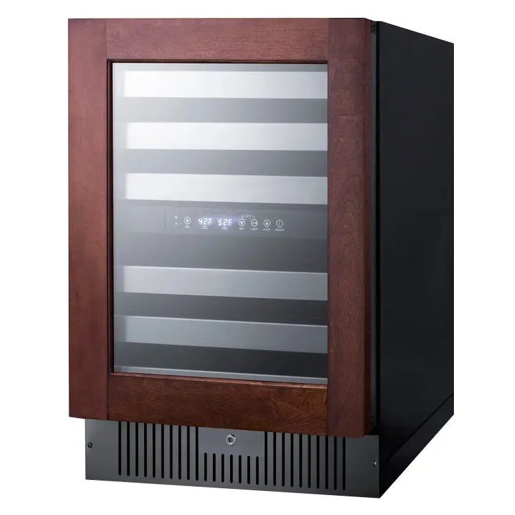 Summit 24" Panel-Ready Dual-Zone Wine Cooler – 46-Bottle Built-In Right-Hinge Refrigerator 1