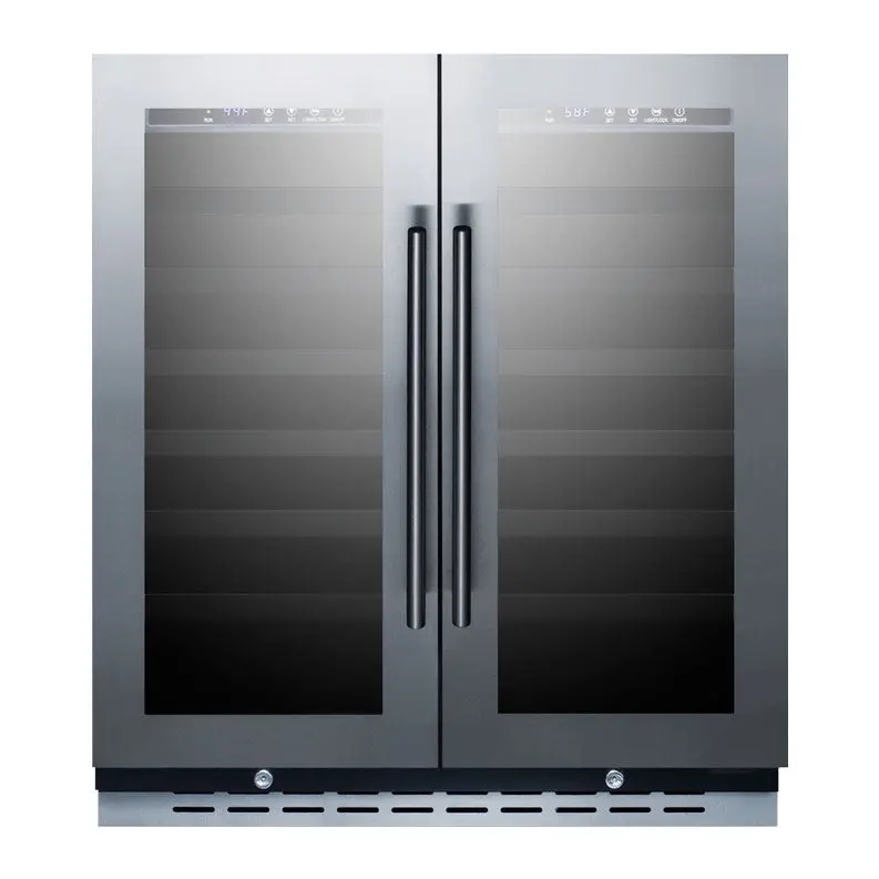Summit 30-Inch Dual-Zone Built-In Wine Refrigerator – 66-Bottle Capacity, Stainless Steel 1