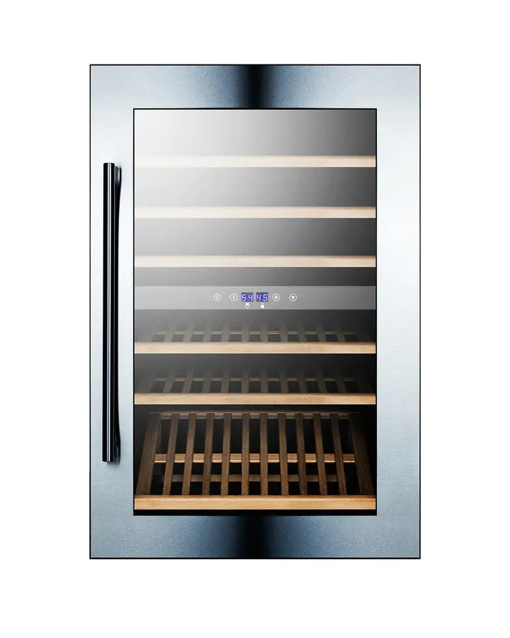 Summit 51-Bottle Dual-Zone Built-In Wine Cooler – Stainless Steel Door 1