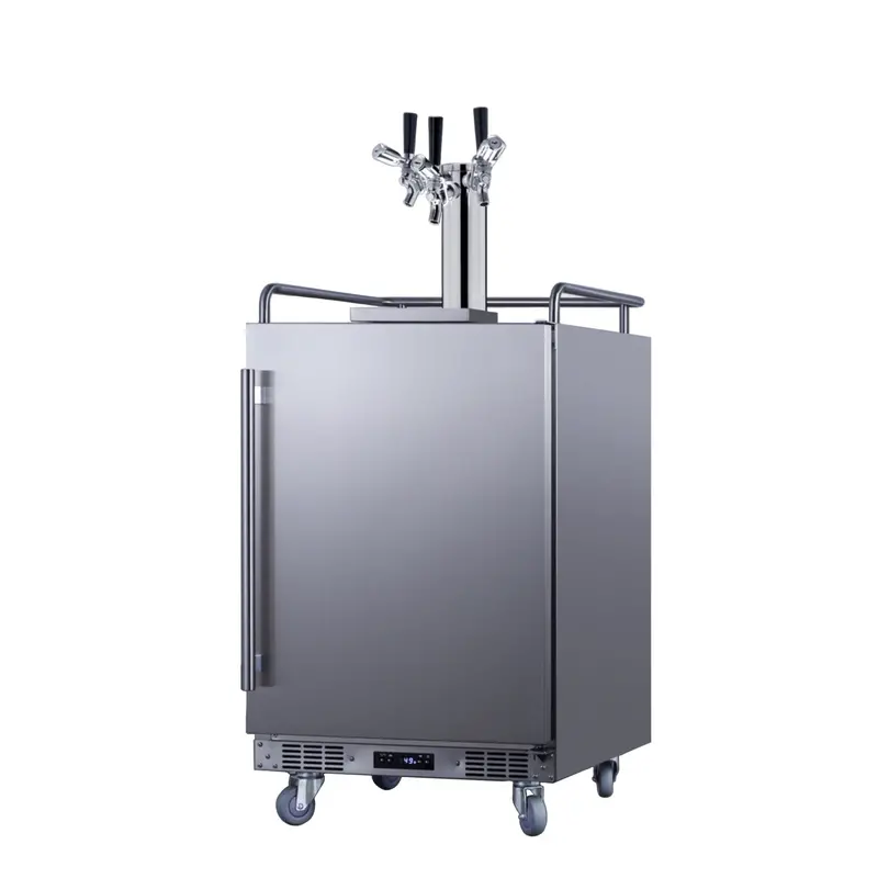 Summit Bc74Oscomtriple – 5.6 Cu. Ft. Triple-Tap Outdoor Commercial Kegerator 1