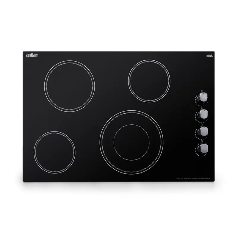Summit Cr4B30Mb Radiant Cooktop – 30" Wide, 4-Burner, 208–240V, Matte Black 1