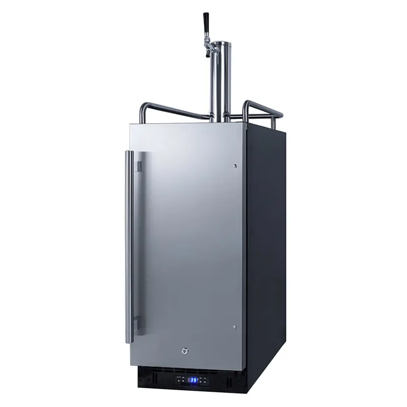 Summit Sbc15Beer – 2.9 Cu. Ft. Single-Tap Stainless-Door Commercial Kegerator 1