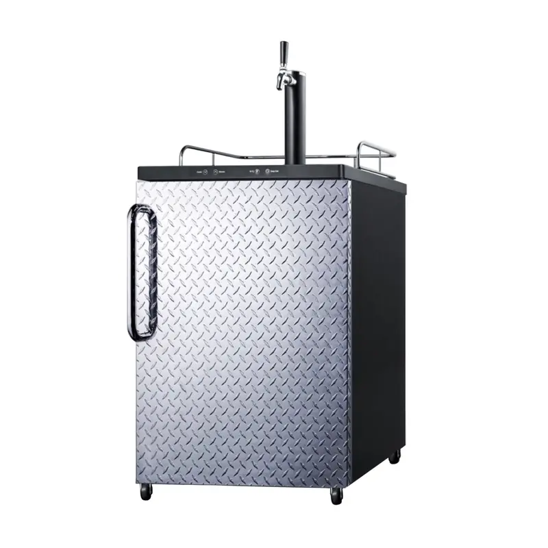 Summit Sbc635Mdpl – 5.6 Cu. Ft. Single-Tap Diamond-Plate Built-In Kegerator 1