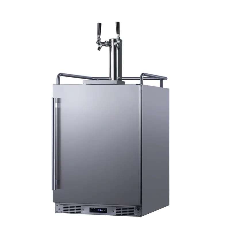 Summit Sbc683Ostwin – 5.6 Cu. Ft. Dual-Tap Outdoor Stainless Cabinet & Door Kegerator 1