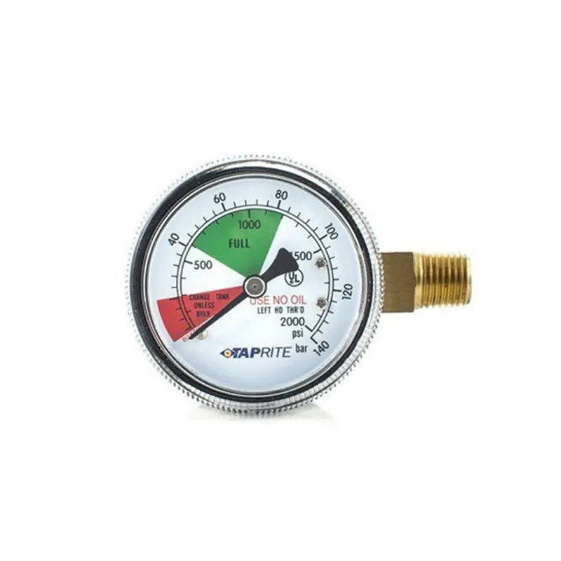 Taprite High-Pressure Co₂ Regulator Replacement Gauge – 0–2000 Psi 1