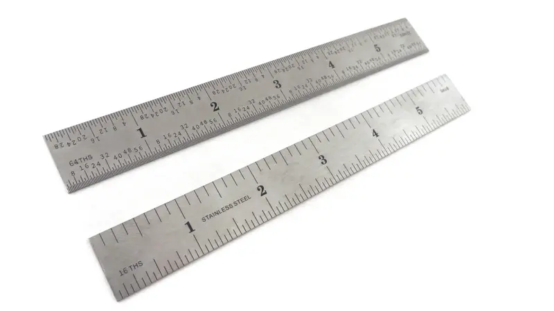 Taytools Stainless Steel Machinist Ruler – 4R Hardened Scale, 6" To 24" Length Options 1