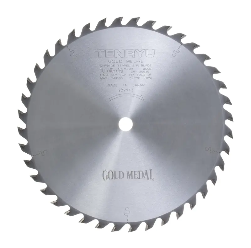 Tenryu 10-Inch 40-Tooth Carbide-Tipped Blade For Wood & Composites – Super Smooth Cut (Gm-25540) 1