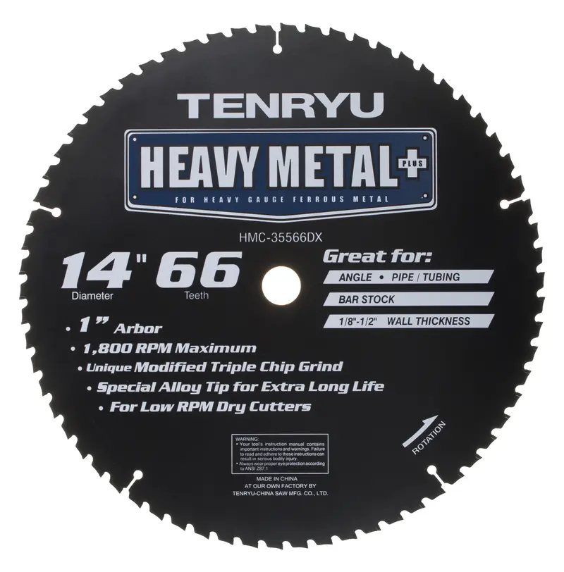 Tenryu 14-Inch 66-Tooth Steel-Cutting Blade – Burr-Free Design (Hmc-35566Dx) 1