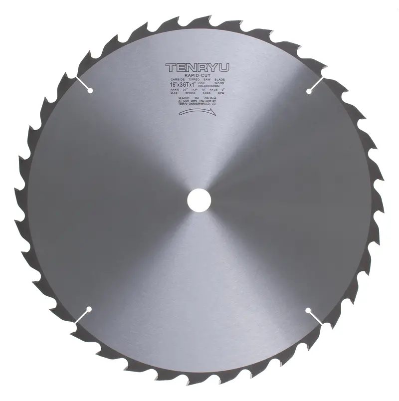 Tenryu 16-Inch 36-Tooth Wood-Cutting Blade – Semi-Smooth Finish With Cbn Teeth (Rs-40536Cbn) 1