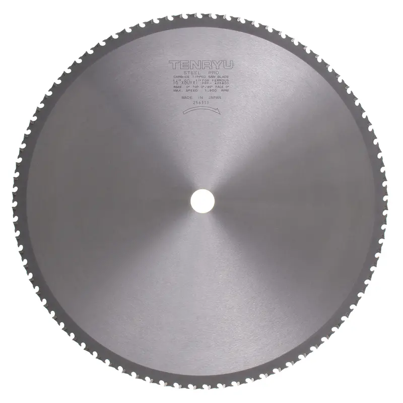 Tenryu 16-Inch 80-Tooth Steel-Cutting Blade – Smooth, High-Precision Cut (Prf-40580D) 1