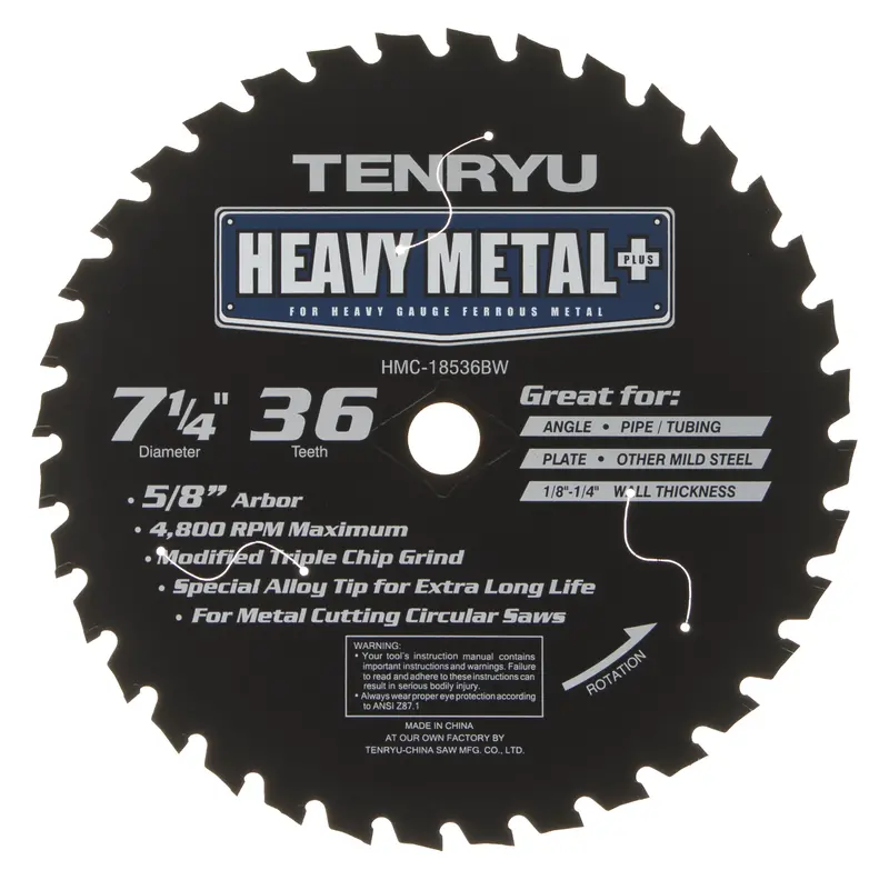 Tenryu 7-1/4-Inch 36-Tooth Steel-Cutting Reciprocating Blade – Burr-Free Design (Hmc-18536Bw) 1
