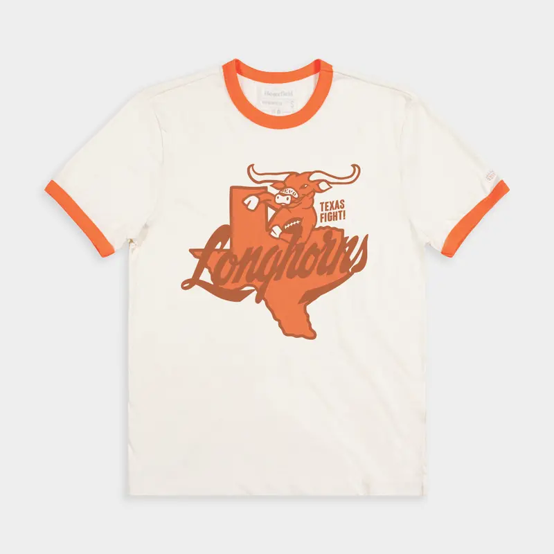 Texas Longhorns Fight Song Tribute Ringer T-Shirt Featuring Bevo 1