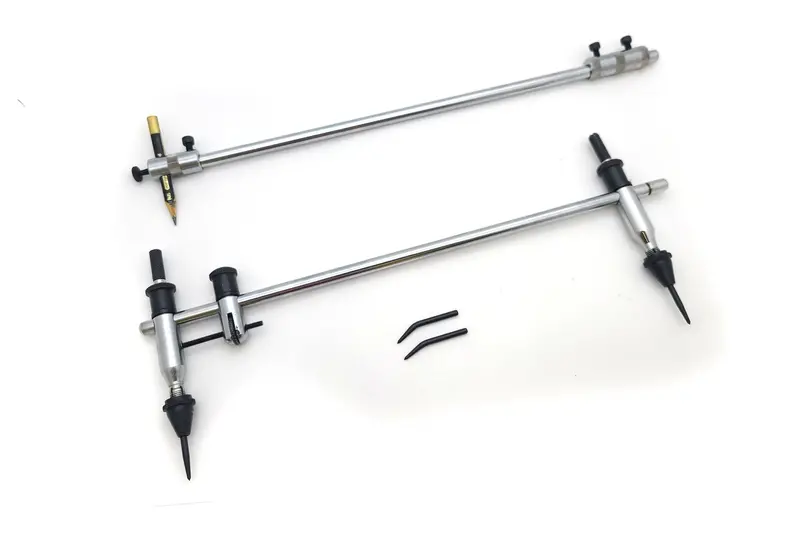 Trammel Head Beam Compass — 57" Max Diameter, Hardened Points & Pencil Holder 1