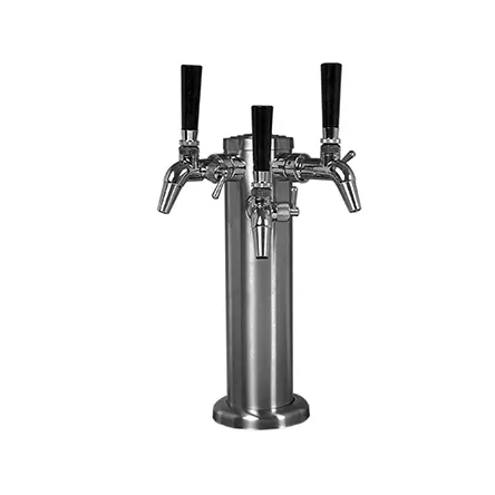 Triple-Tap Stainless Steel Beer Tower With Nukatap Flow-Control Faucets 1