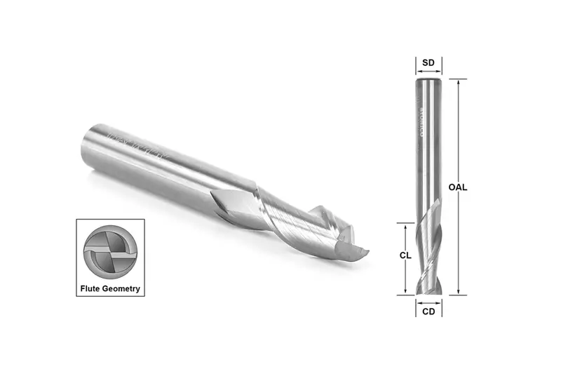 Two-Flute Upcut Spiral Router Bit – Solid Carbide For Clean Chip Ejection 1