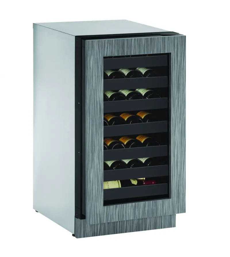 U-Line 18" 2000 Series Panel-Ready Wine Cooler – 31-Bottle Single-Zone Left-Hinge Overlay Model 1