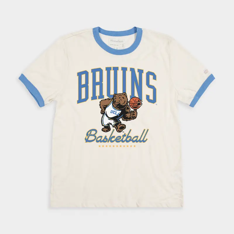 Ucla Bruins Basketball Vintage-Style Ringer Tee 1