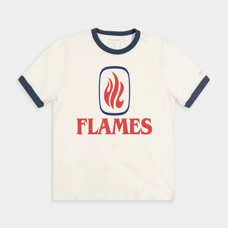 Uic Flames 1980S Vintage Logo Ringer T-Shirt 1