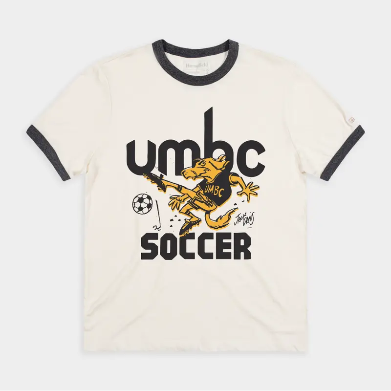 Umbc Retrievers Soccer Ringer Neck T-Shirt 1