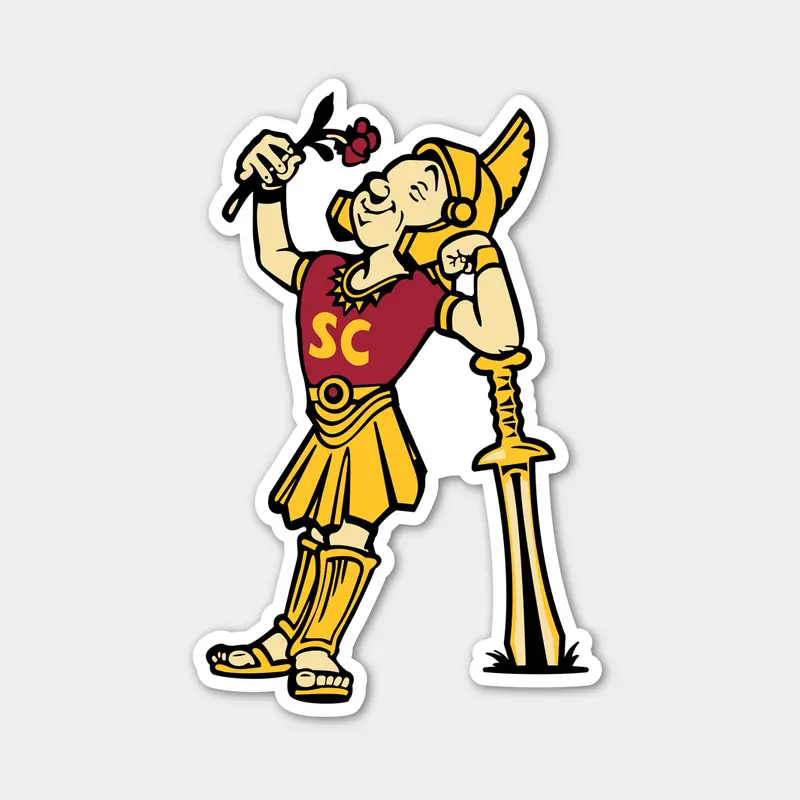 Usc Trojan Roses Decal Sticker 1