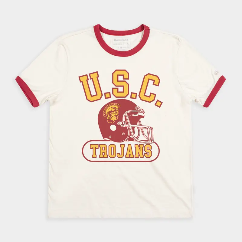 Usc Trojans Football Heritage Ringer T-Shirt 1