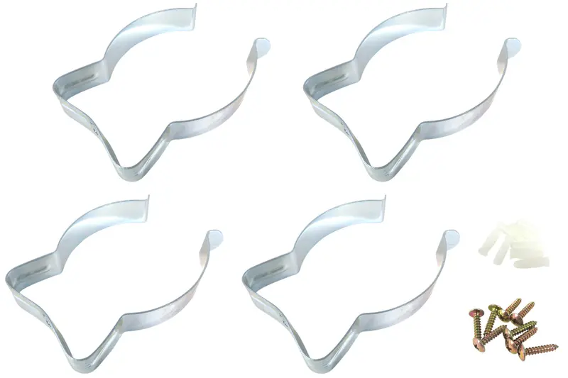 Wall-Mounted 4-Inch Dust Hose Bracket Set — Includes Four Heavy-Duty Mounts 1