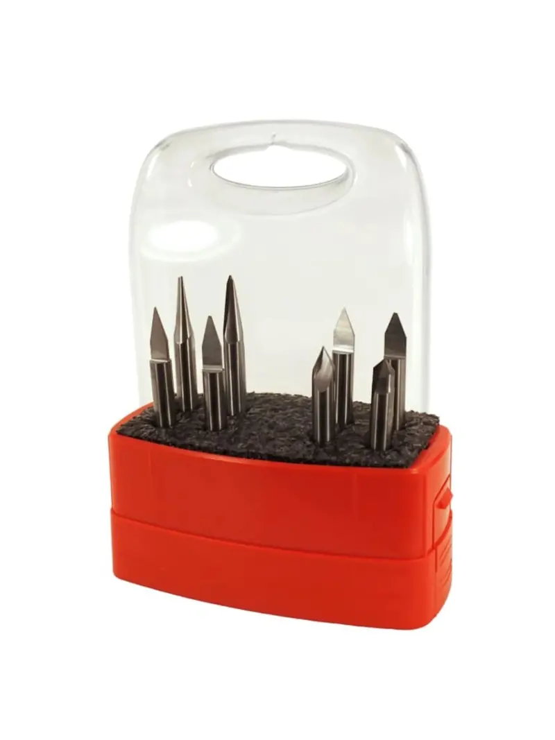 Whiteside Cnc Engraving Bit Set – 8-Piece, 1/4" Shank 1