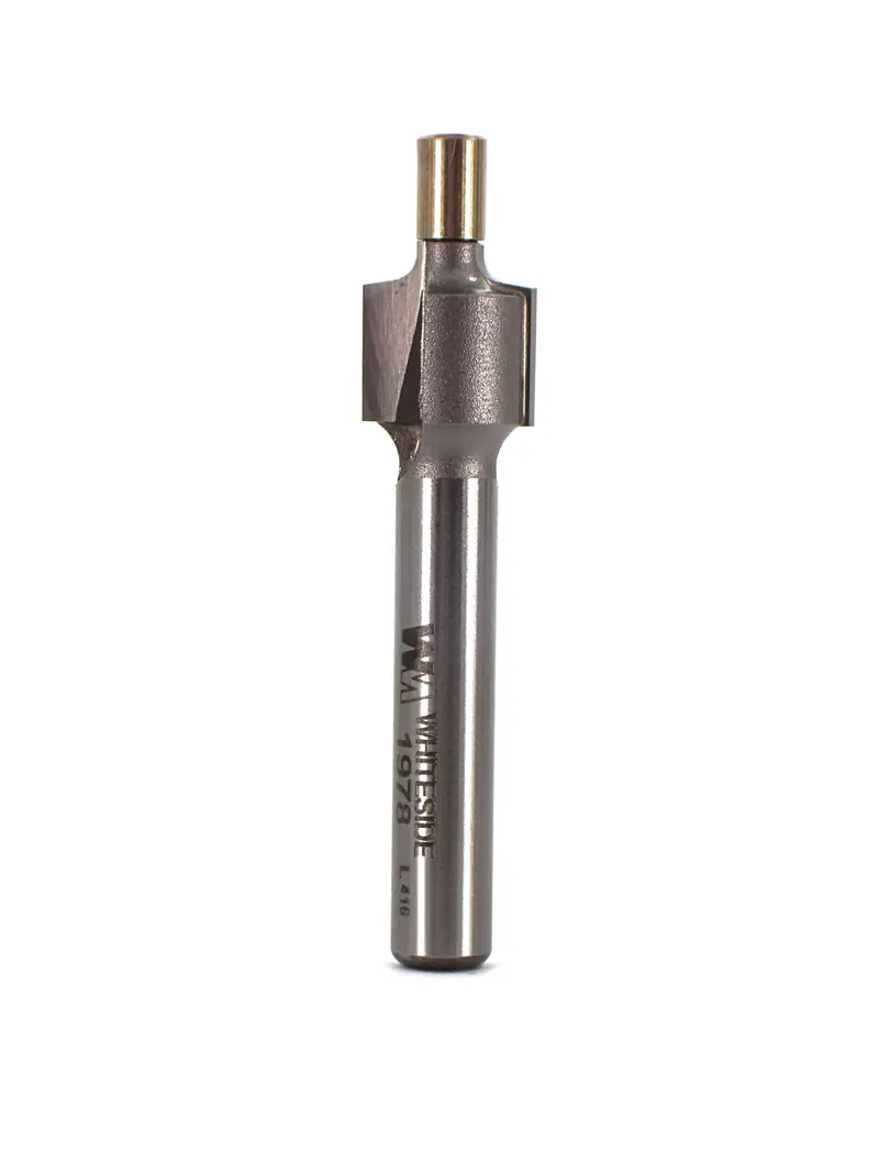 Whiteside Small-Pilot Roundover Bit – 1/4" Shank, 1/16" Radius, 7/16" Cutting Length 1