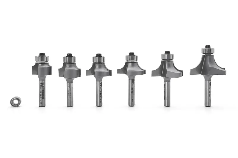 Whiteside Ultimate 7-Piece 1/4-Inch Shank Roundover And Beading Bit Set With Bearing Guide 1