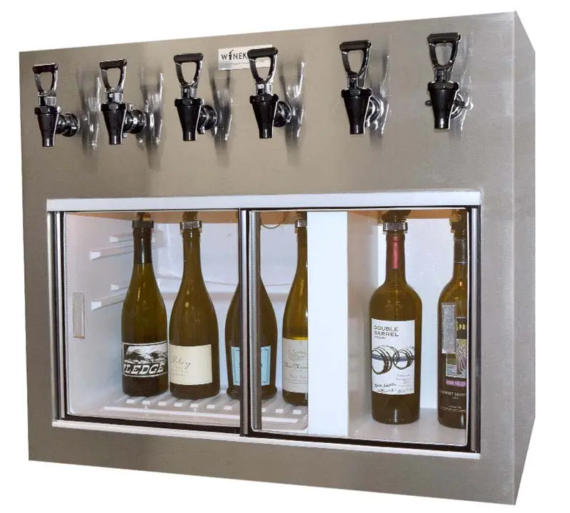 Winekeeper Monterey 6-Bottle Wine Dispenser – #4 Brushed Stainless Steel 1
