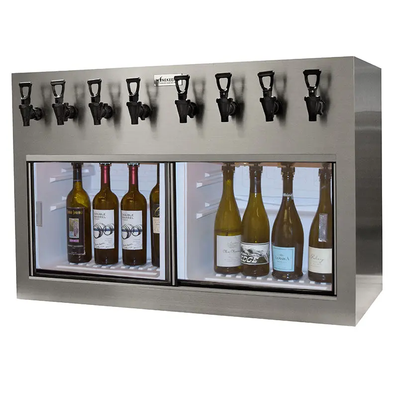 Winekeeper Monterey 8-Bottle Dual-Zone Wine Dispenser – Brushed Stainless Steel 1