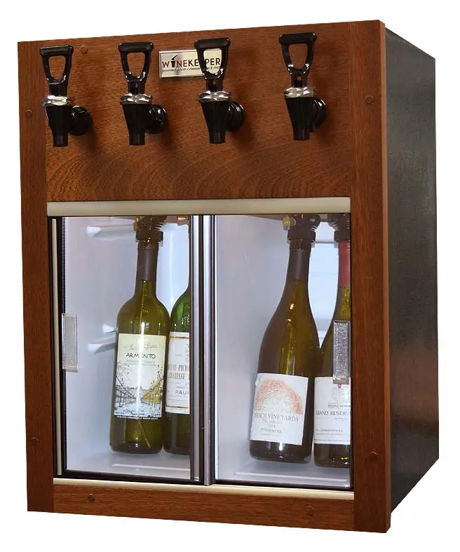 Winekeeper Napa 4-Bottle Red & White Wine Dispenser – Mahogany 1
