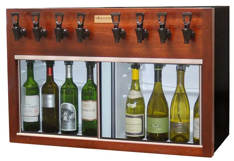 Winekeeper Napa 8-Bottle Red & White Wine Dispenser – Mahogany Finish 1