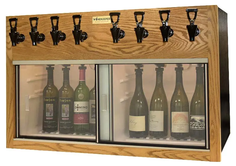 Winekeeper Napa 8-Bottle Wine Preservation System – Oak Cabinetry 1