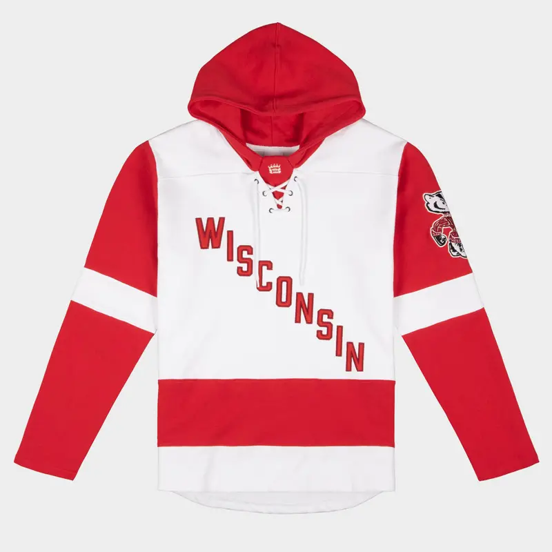 Wisconsin Hockey Fan Rinkside Hoodie 1