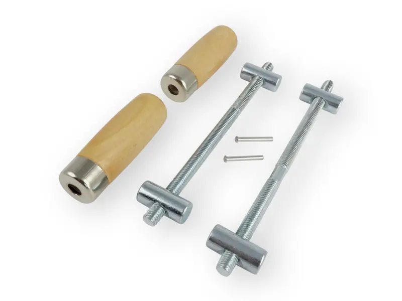 Wooden Hand Screw Clamp Kit – Includes Rods, Pivot Nuts, Handles, Ferrules, And Pins 1