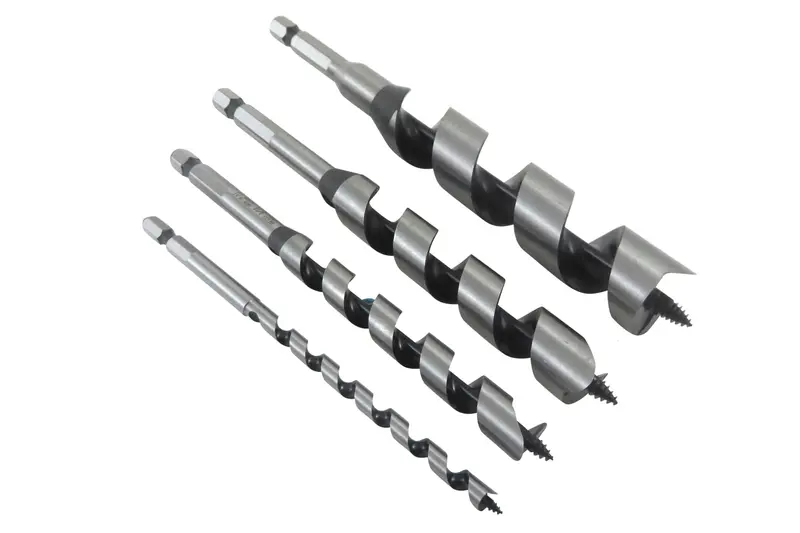 Woodowl 4-Piece 6000 Series Spurred Auger Bit Set — Sizes 1/4" To 1" 1