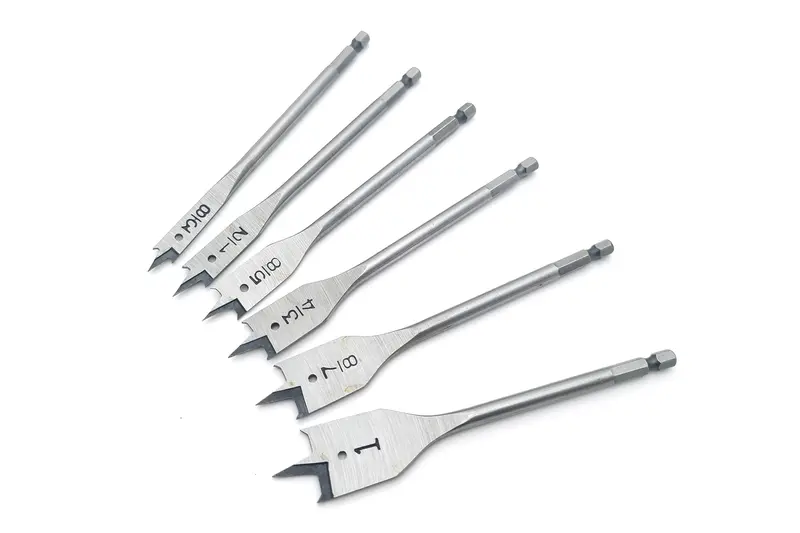 Woodowl 6-Piece Spade Bit Set – 6-Inch Length, Sizes From 3/8" To 1" In 1/8" Increments 1