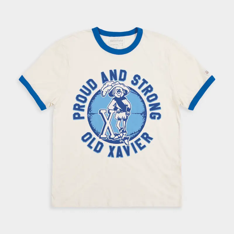 Xavier Musketeers Basketball Tee – "Proud And Strong" Ringer Fit 1