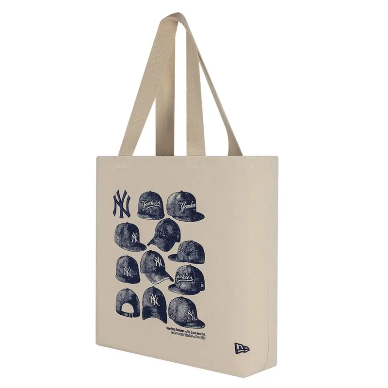 Yankees Graphic Tote Bag – Light Beige Canvas Carryall 1