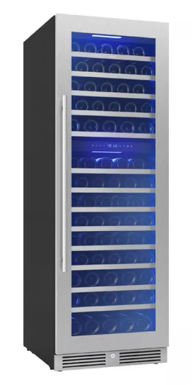Zephyr 24" Dual-Zone Built-In Wine Refrigerator – 132-Bottle Stainless Steel Capacity 1