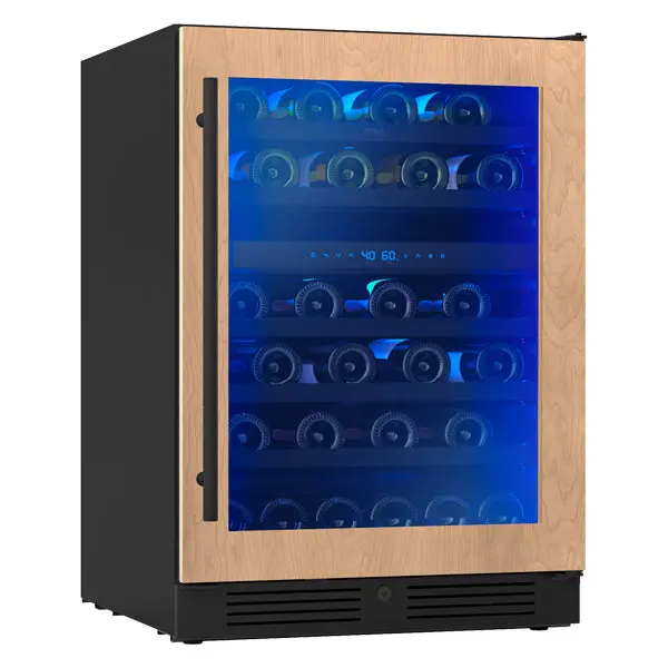 Zephyr 24-Inch Panel-Ready Dual-Zone Wine Refrigerator – 45-Bottle Capacity, Undercounter Fit 1